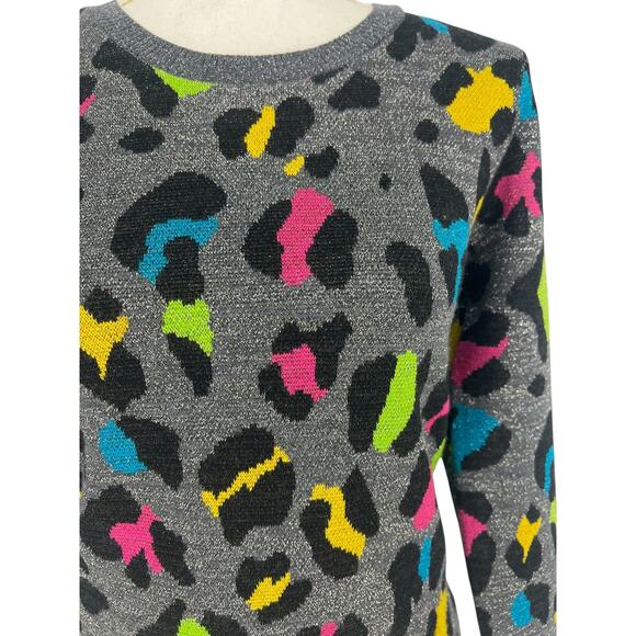 Alice + Olivia Metallic Rhodes Leopard Print Sweater - Picture 6 of 11